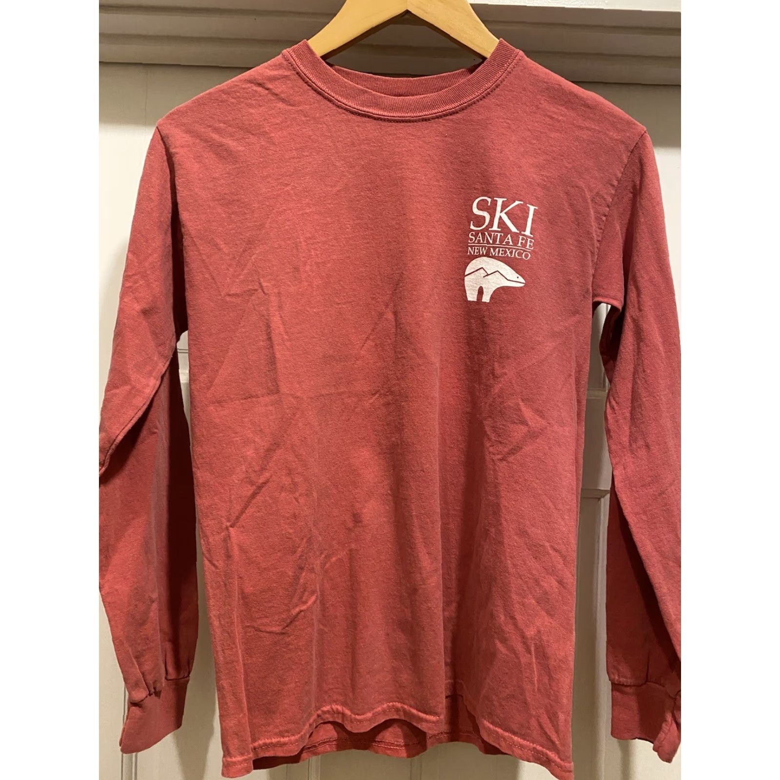 Vintage BLUE 84 Mens Ski New Mexico Long Sleeve Bear Red Shirt S Crew Neck Cotton Regular Length Vintage No (pre-owned) Size US S / EU 44-46 / 1 - 4 Thumbnail