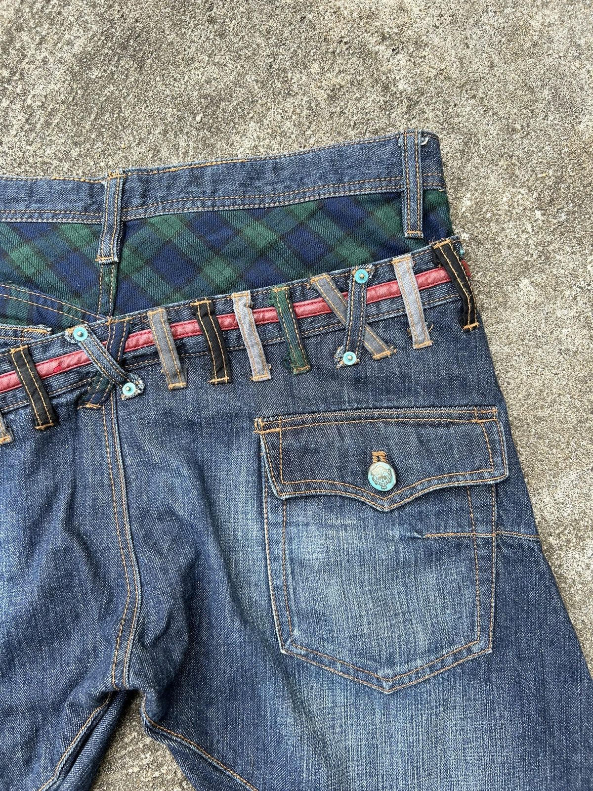 If Six Was Nine × Japanese Brand × Le Grande Bleu (L.G.B.) Double waish denim short pants Ifsixwasnine lgb style Size US 26 / EU 42 - 8 Thumbnail