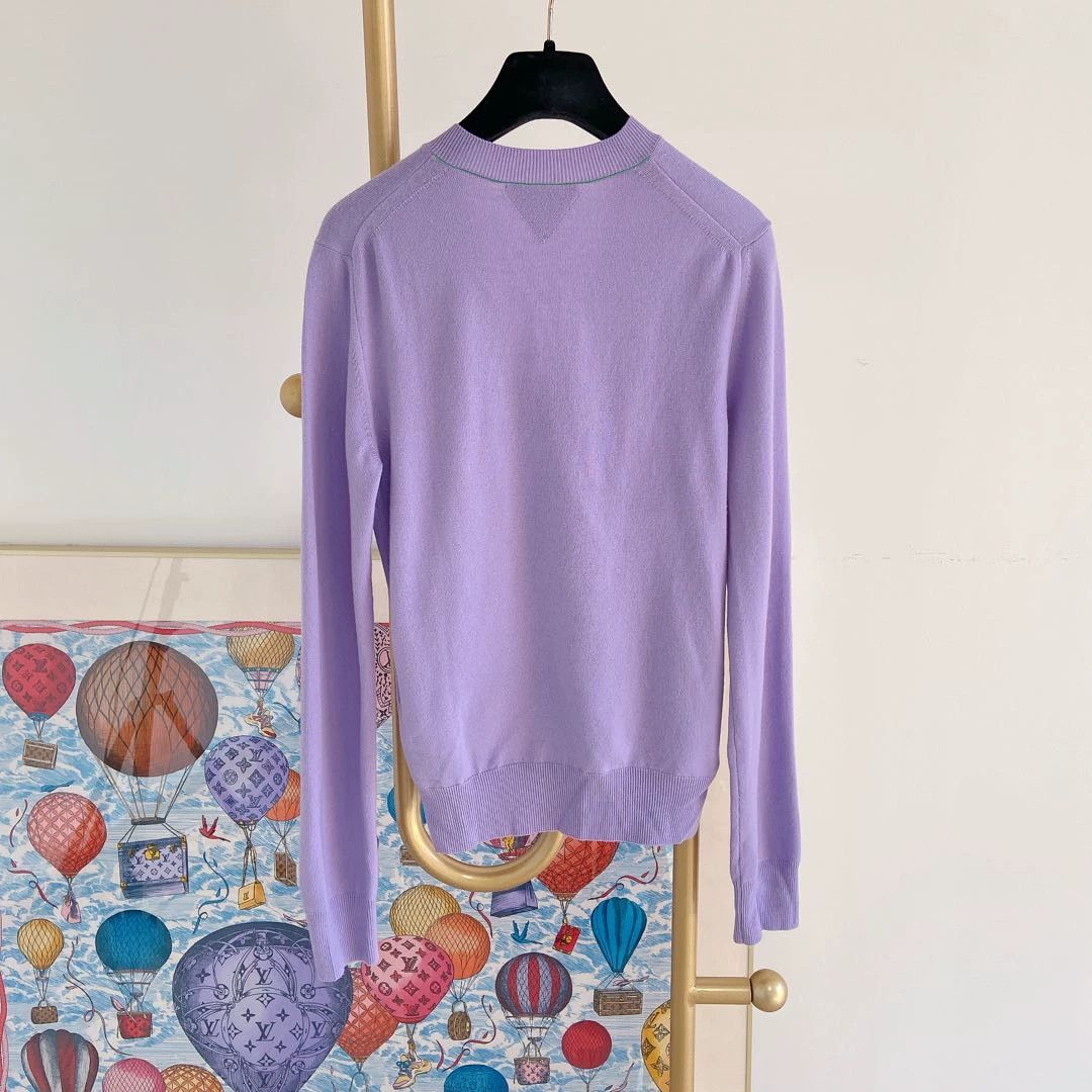 Bottega Veneta Bottega Veneta Purple Knit Top XS Size XS / US 0-2 / IT 36-38 - 2 Thumbnail