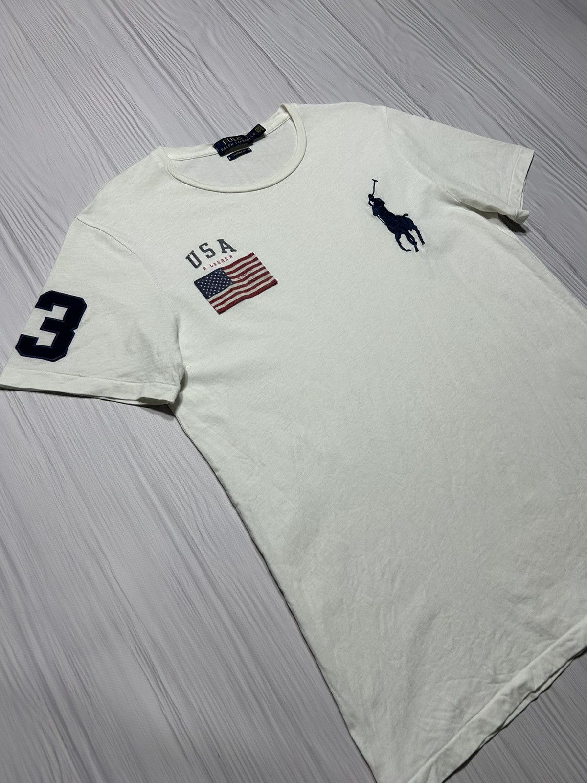 Polo Ralph Lauren 🇺🇸 Polo Ralph Lauren USA 3 Team T-Shirt Size L Size US L / EU 52-54 / 3 - 3 Thumbnail