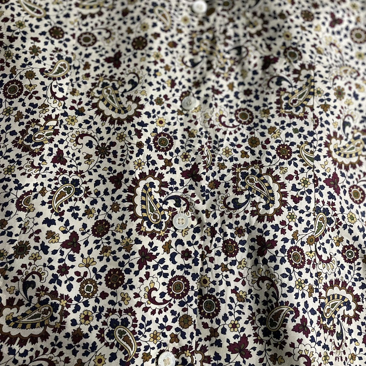 Celine × Designer Celine Paisley Bottom Up Silk Shirt Size XS / US 0-2 / IT 36-38 - 10 Thumbnail