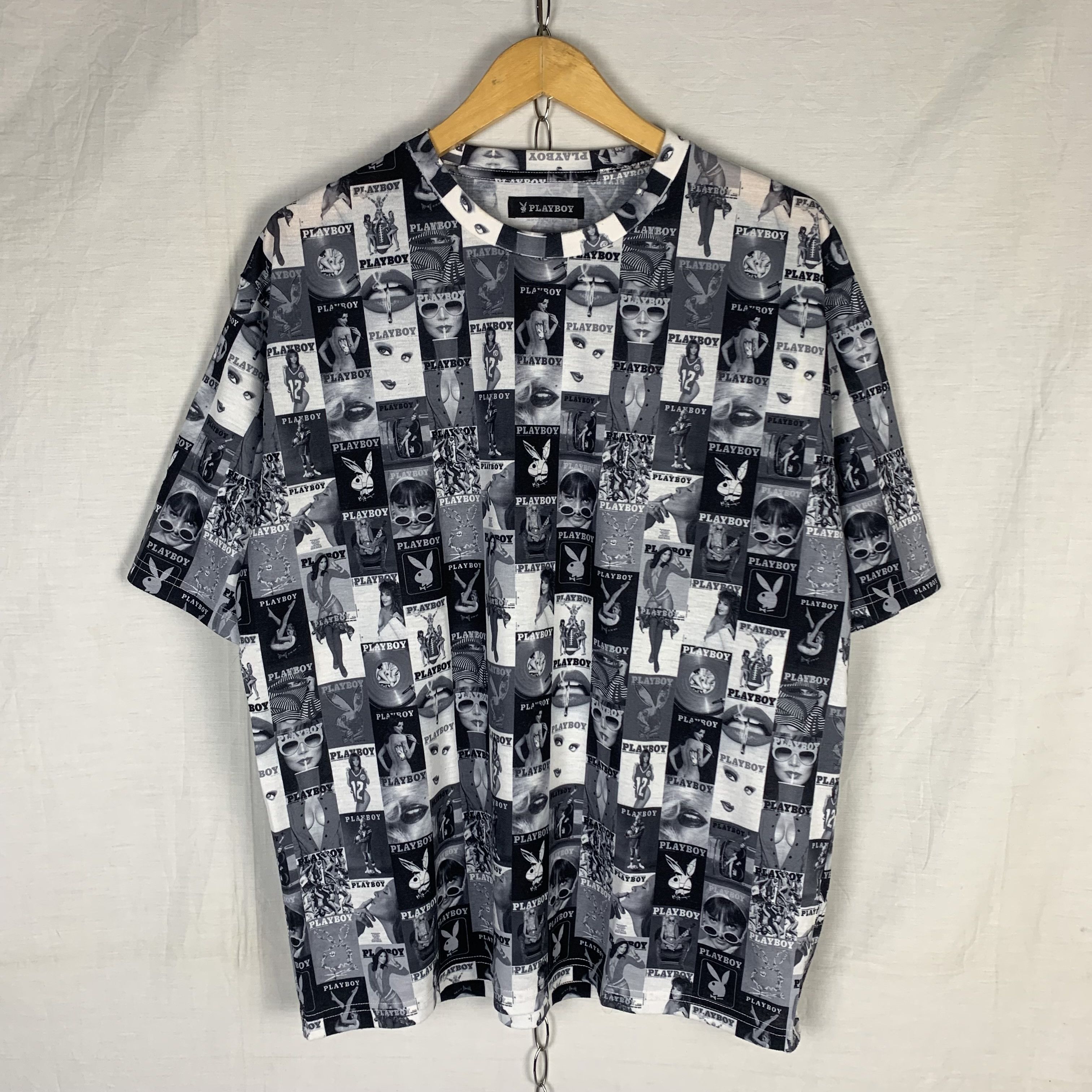 Playboy Playboy Magazine All Over Print Boxy Tshirt Size US L / EU 52-54 / 3 - 1 Thumbnail