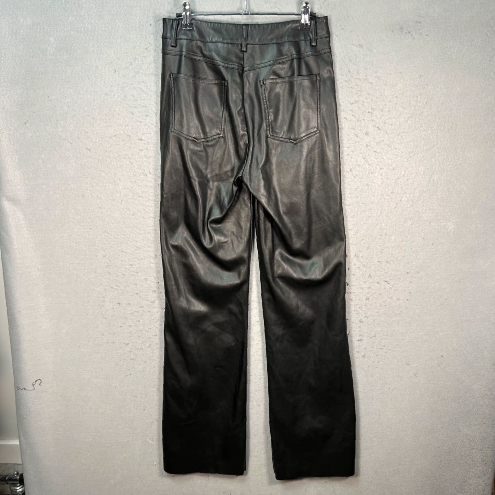 Vintage Tiger Mist Womens Pants Black Faux Leather Straight Leg M Regular 31in Inseam Adults Womens Tiger Mist Black Faux Leather Straight Leg Pants Size 32" / US 10 / IT 46 - 2 Thumbnail