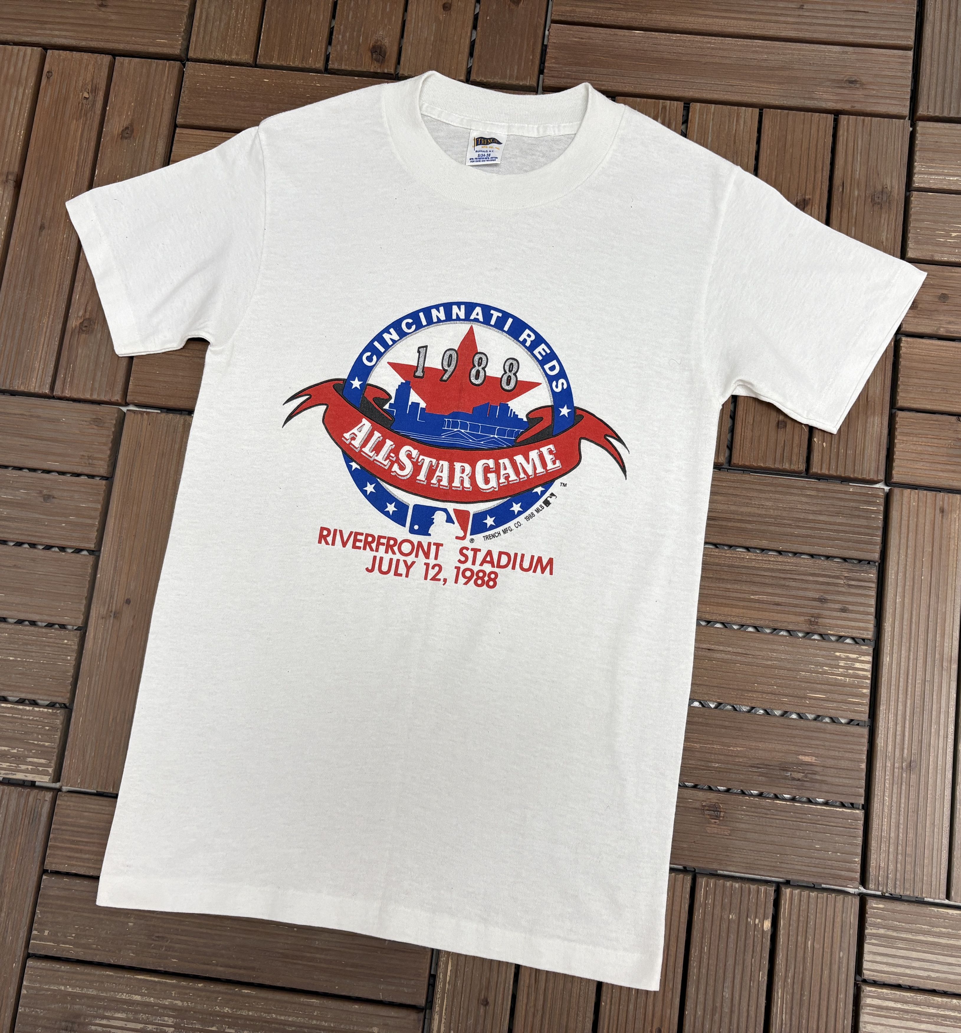 Vintage Cincinnati Reds All-Star Game 1988 Vintage White Tee Size US S / EU 44-46 / 1 - 4 Thumbnail