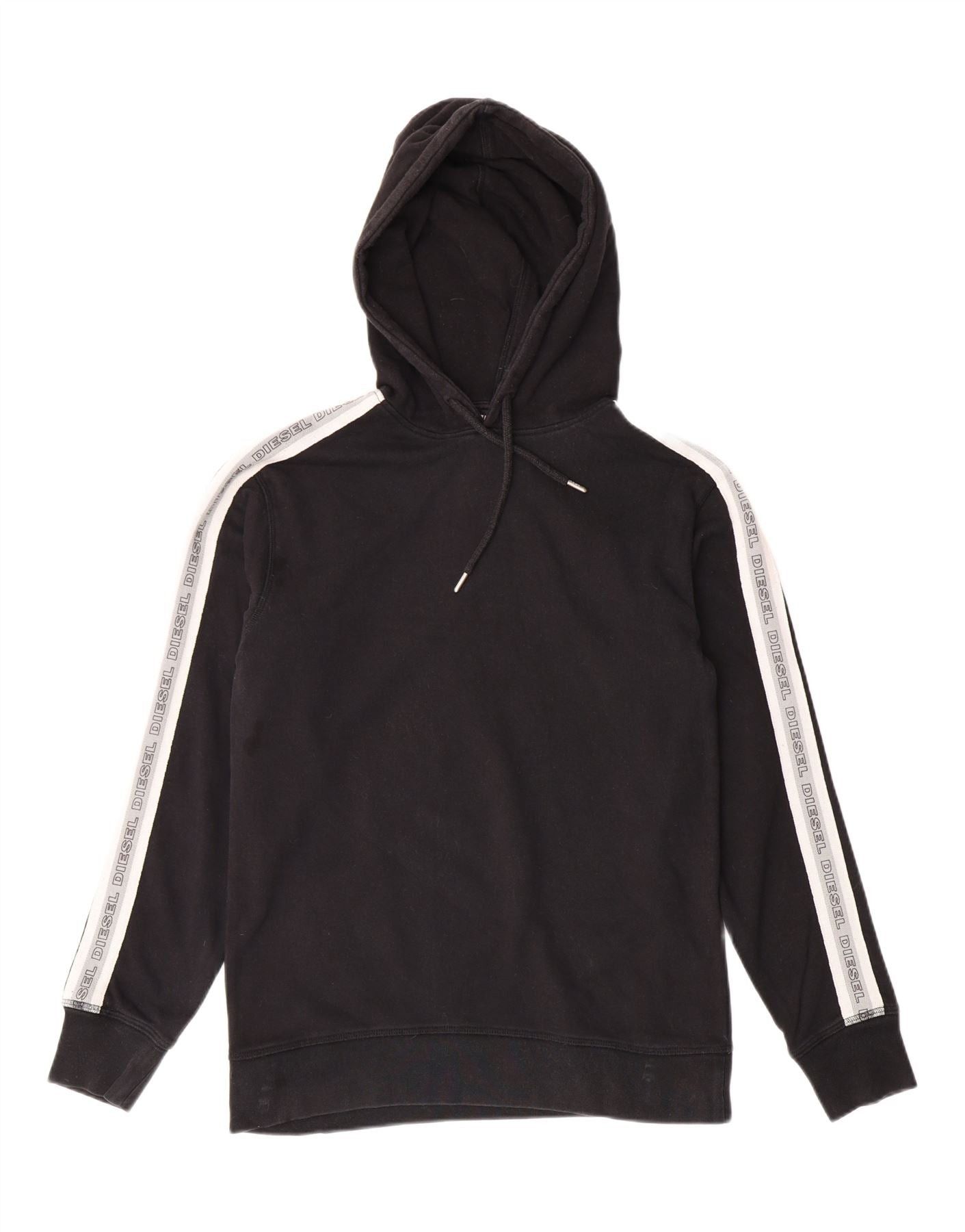 Diesel Mens Graphic Hoodie Jumper Small Black Cotton Size US S / EU 44-46 / 1 - 1 Thumbnail