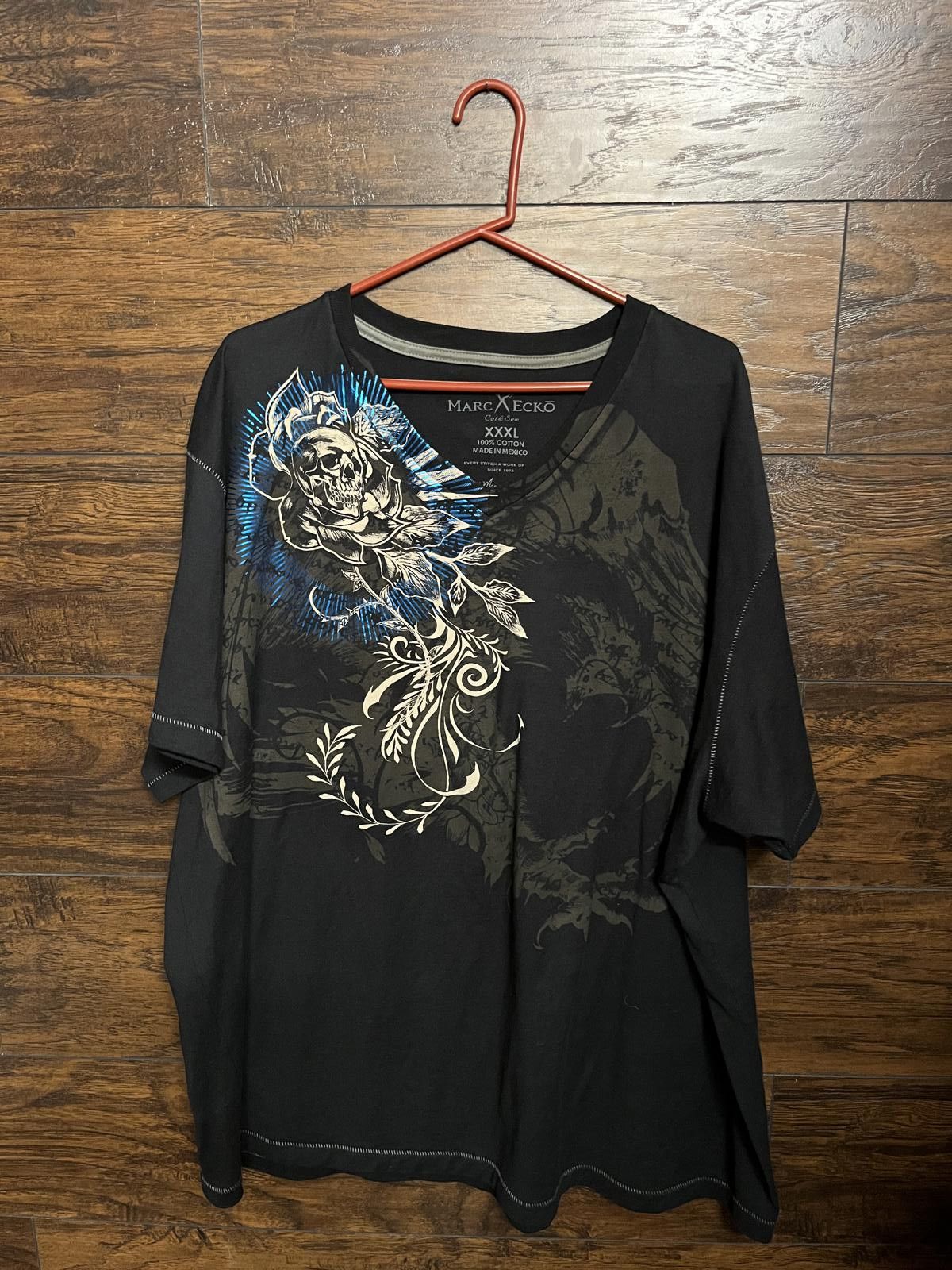 Marc Ecko y2k Marc Ecko Cut and Sew Skull Blue Foil AOP XXXL Grailed