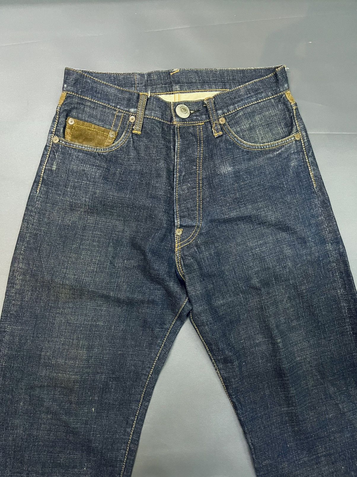 Designer × Evisu RARE EVISU PARIS YAMANE SUEDE SEA GULL SELVEDGE JEANS Size US 31 - 11 Thumbnail