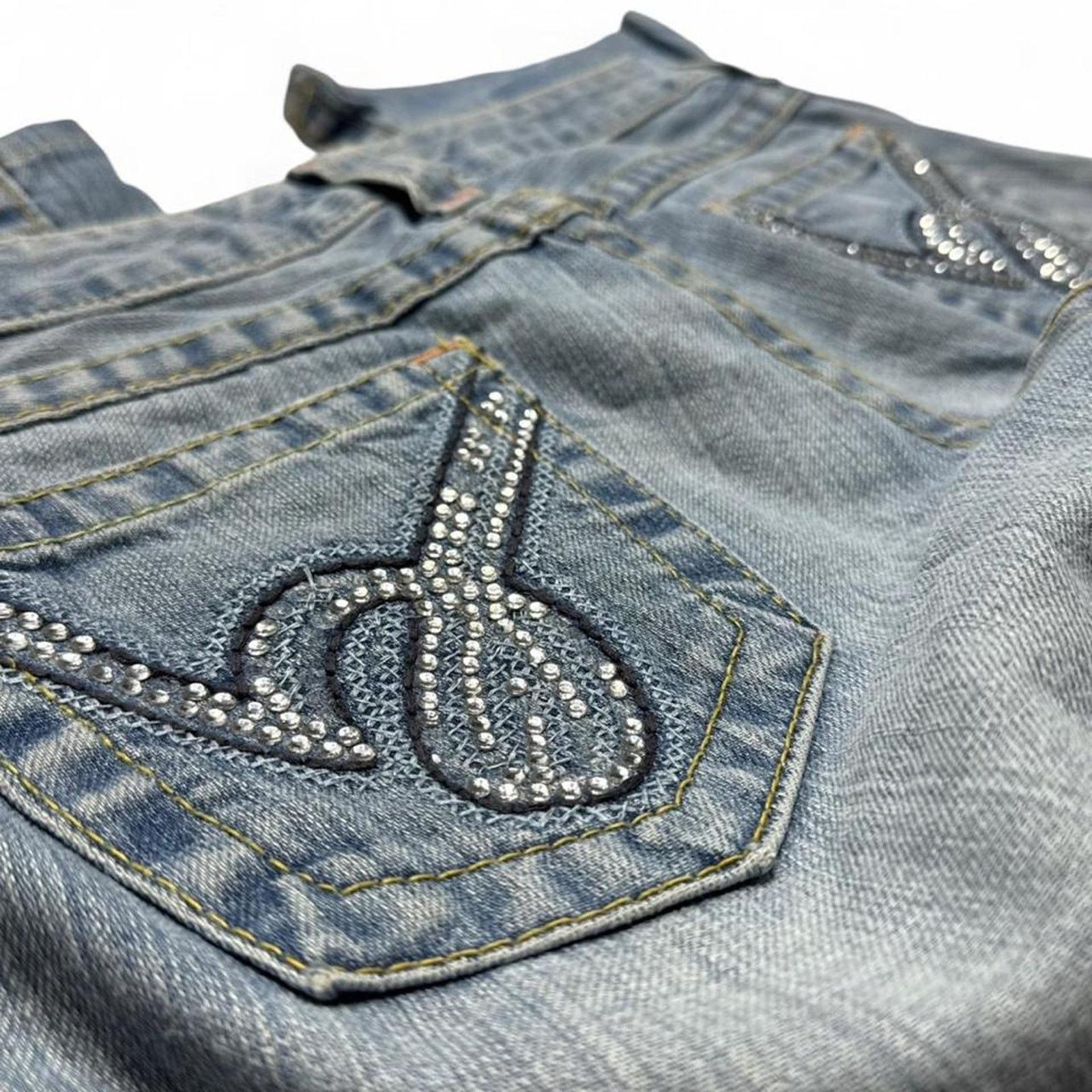 Bebe Bebe 2000s Low rise flare jeans blue wash Mcbling size 28 Size 28" / US 6 / IT 42 - 3 Thumbnail