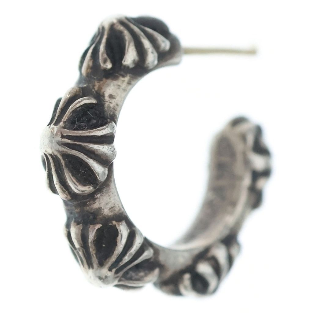Chrome Hearts Silver earrings HOOP CROSS SML/Cross band hoop | Grailed