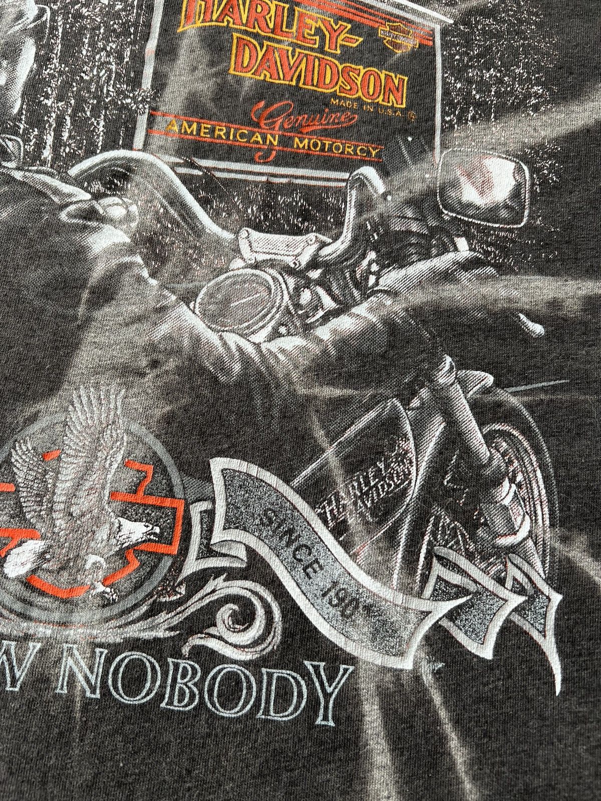 Harley Davidson Vintage 80s Harley Davidson Follow Nobody Tie Dye T-shirt Size US M / EU 48-50 / 2 - 5 Thumbnail
