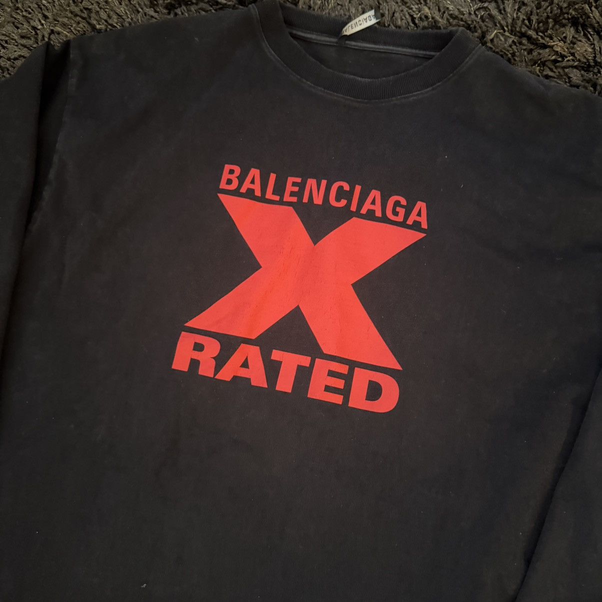 Balenciaga “X-rated” SS20 Oversized Long sleeve