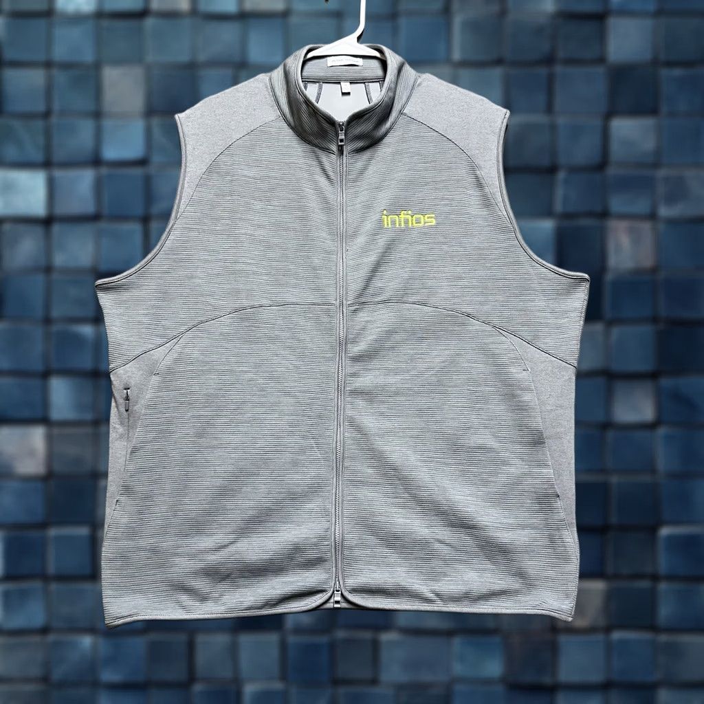Peter Millar Peter Millar Vista Hybrid Vest XL Gray Full Zip Logo Pockets Golf Mens Size US XL / EU 56 / 4 - 1 Thumbnail