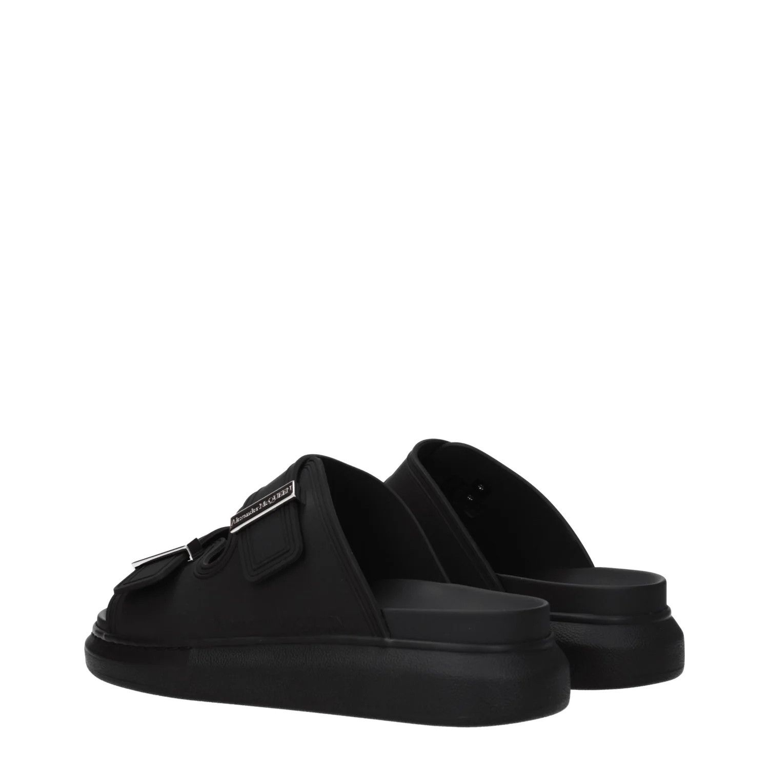 Alexander McQueen ob1o1e0225 Rubber Slippers in Black Size US 7.5 / EU 40-41 - 4 Thumbnail