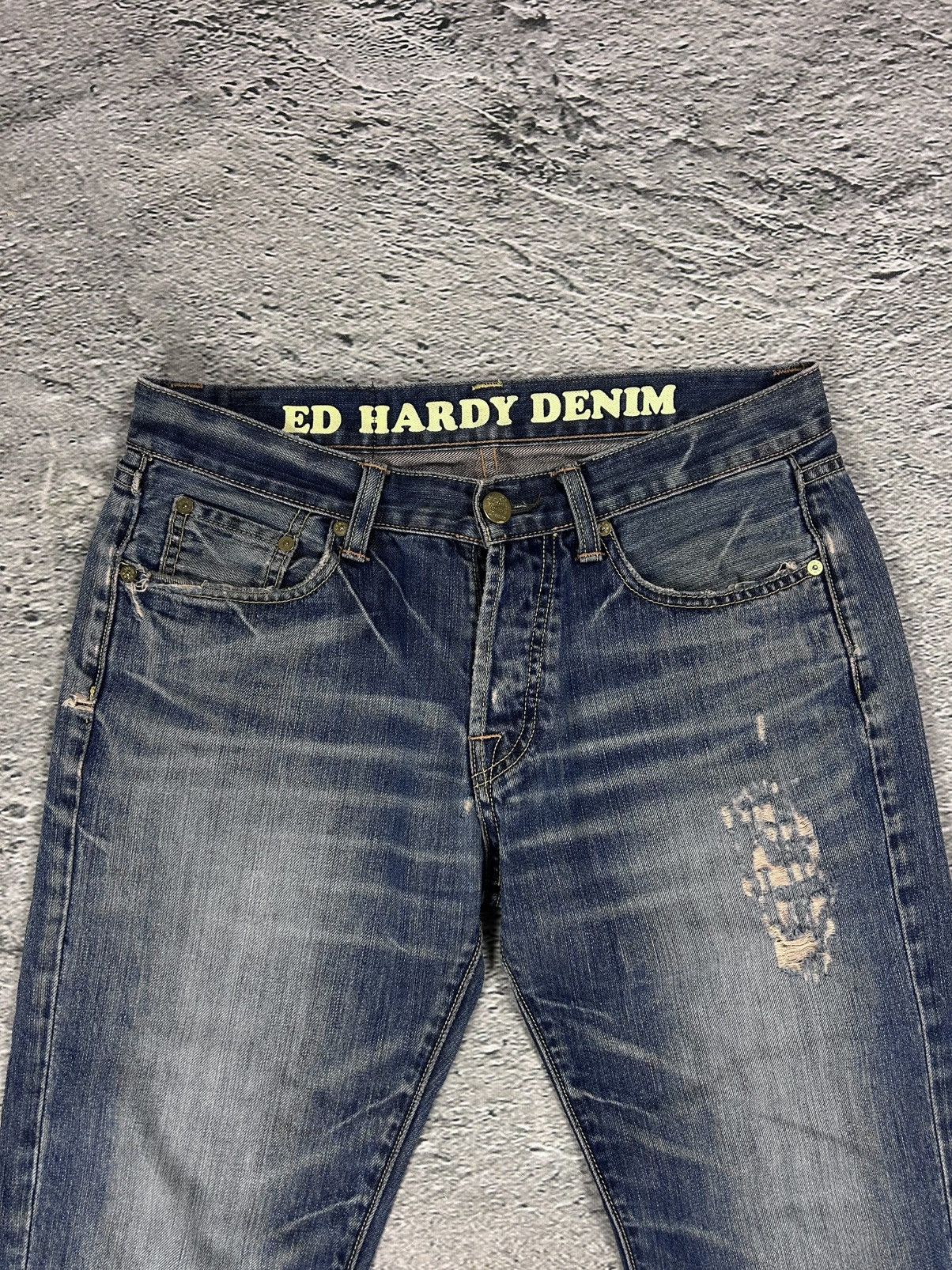 Ed Hardy Ed Hardy Christian Audigier vintage jeans big logo pants Size US 30 / EU 46 - 5 Thumbnail