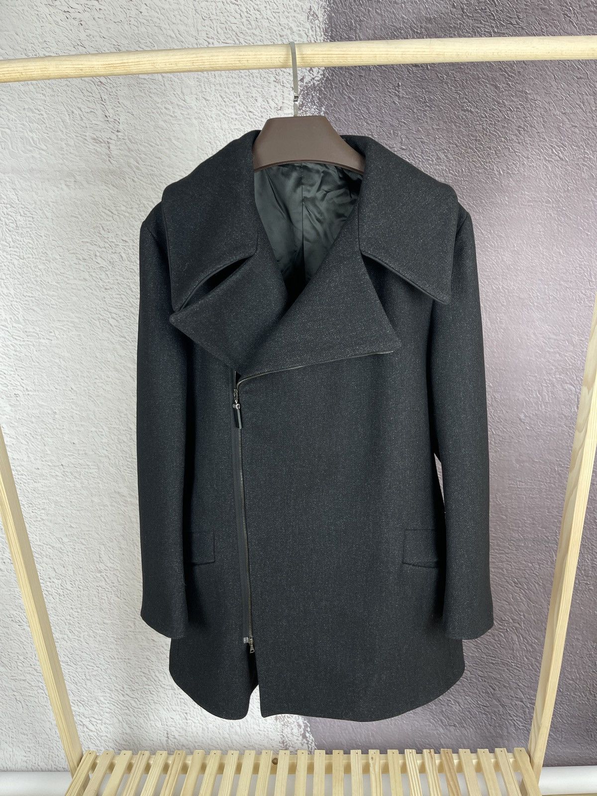 GF Ferre Gianfranco Ferre full zip grey wool suit coat GFF Size US M / EU 48-50 / 2 - 1 Thumbnail