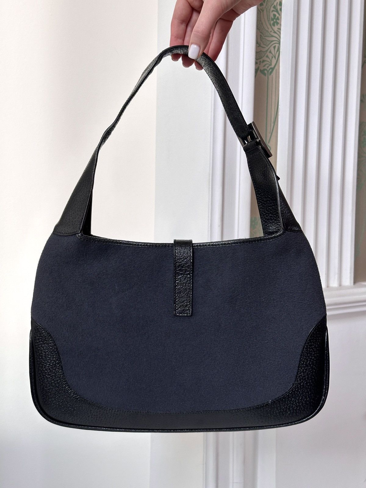 Gucci GUCCI Jackie Bag Wool Leather Black / Navy 001•3306 Size ONE SIZE - 2 Thumbnail