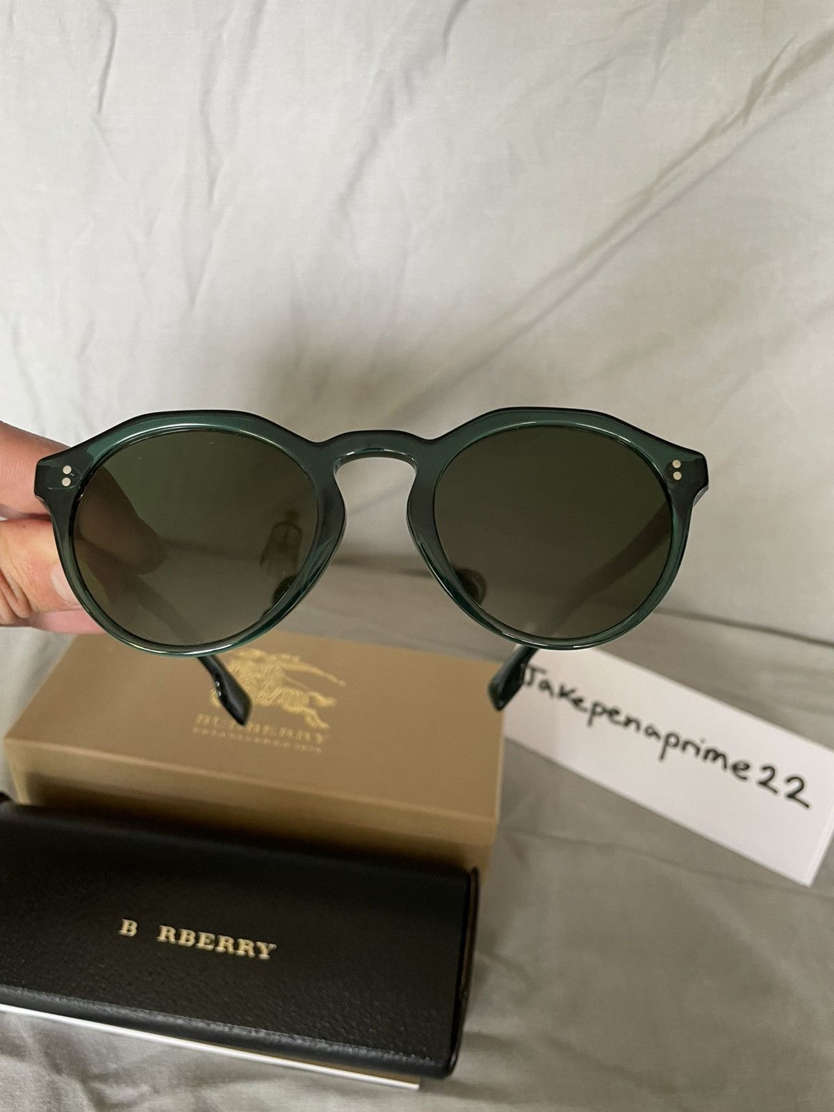 Burberry Men’s Burberry Sunglasses Green B4280F Size ONE SIZE - 2 Thumbnail