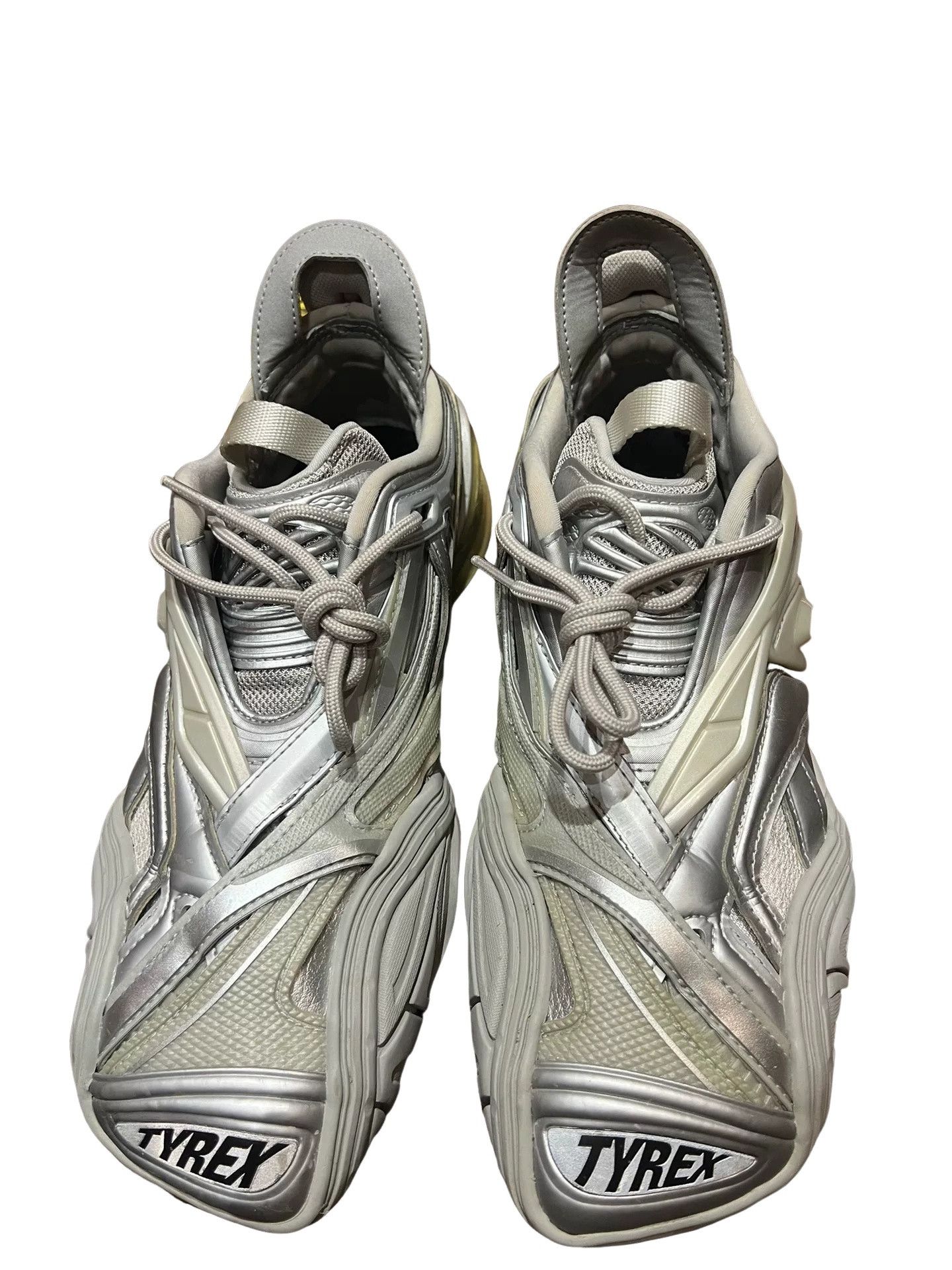 Balenciaga Balenciaga Silver Tyrex Sneakers 39 | Grailed