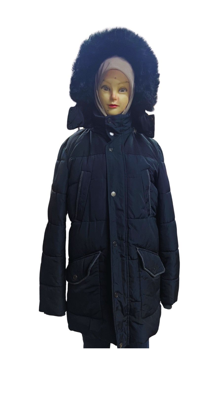 Guess GUESS Black Winter Parka Jacket Faux Fur Hood - S Size S / US 4 / IT 40 - 1 Thumbnail