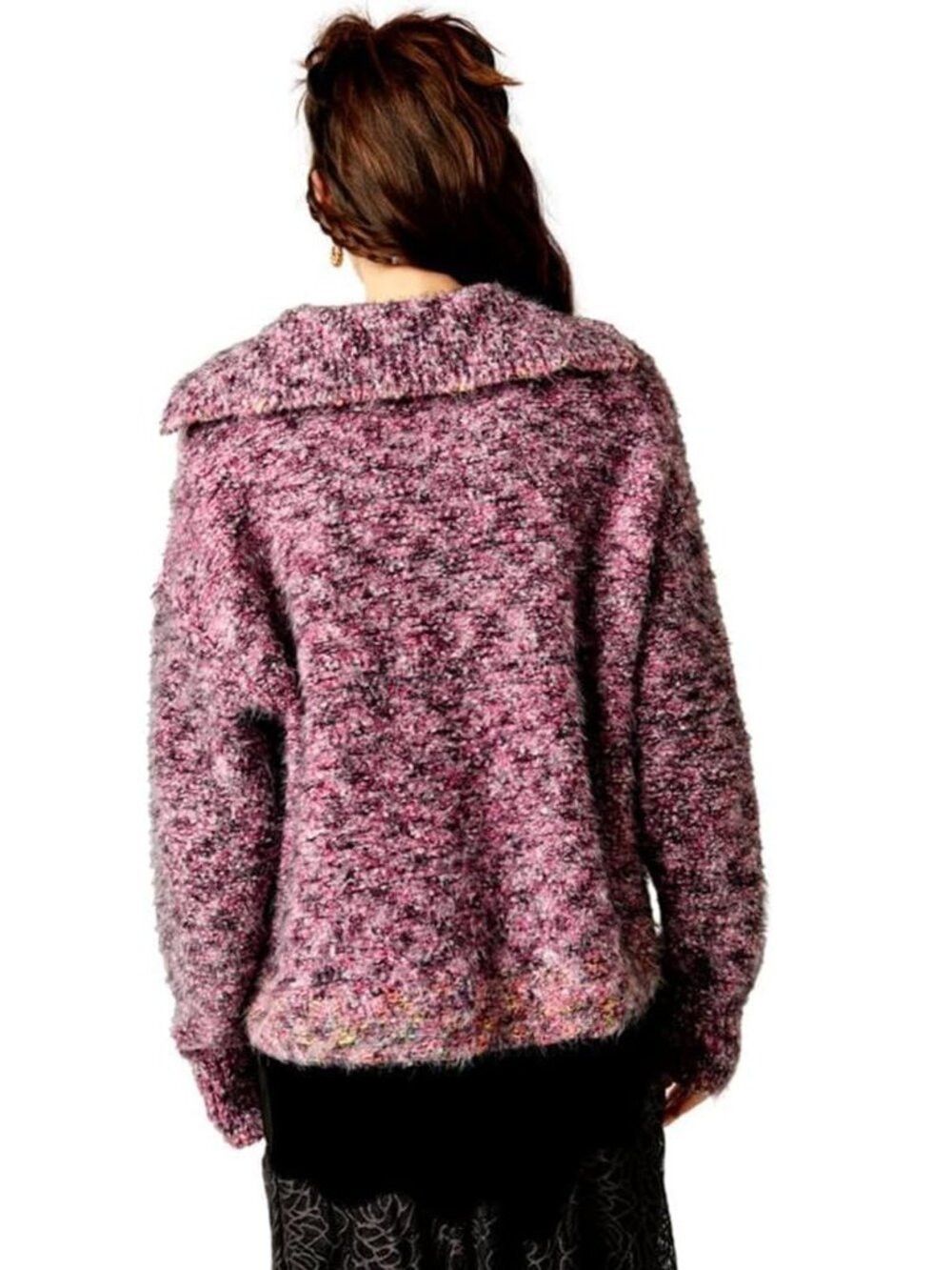 Free People Free People Stellar Pink Fuzzy Pullover Size L Size L / US 10 / IT 46 - 3 Thumbnail