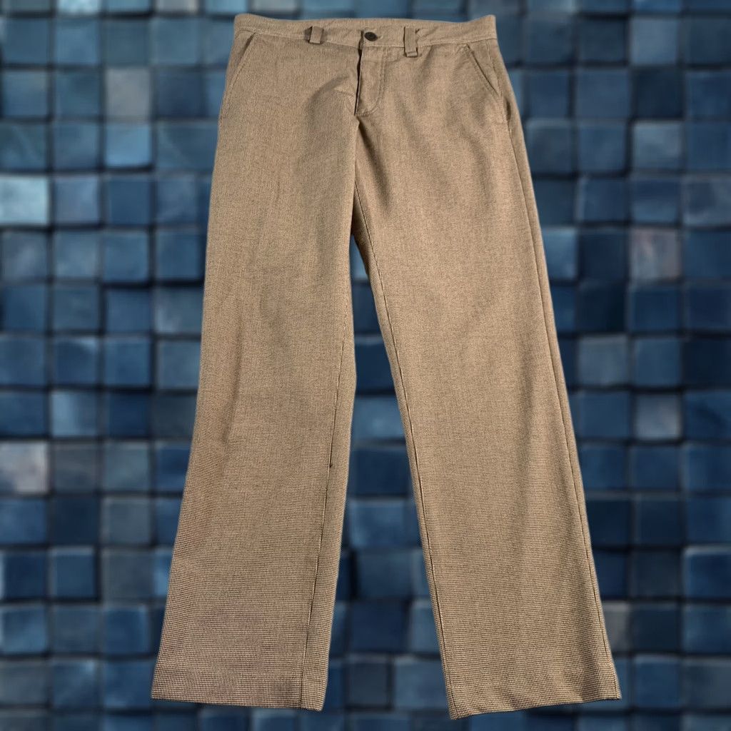 Zara Zara Pants Mens 30 Brown Slim Fit Dress Trousers Stretch Modern Check Pattern Size US 30 / EU 46 - 1 Thumbnail