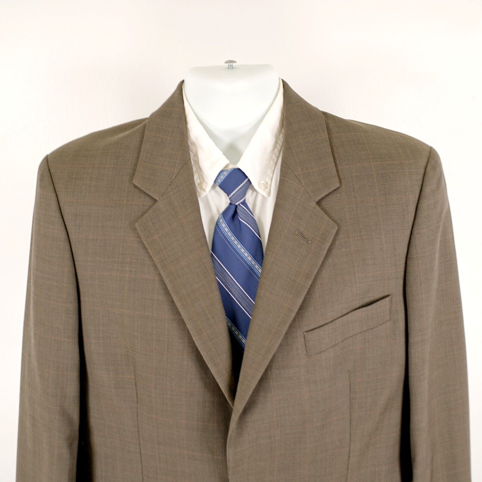 Brooks Brothers Brooks Brothers 346 Wool Green Glen Plaid W/ Brown Windowpan Size 40R - 1 Thumbnail