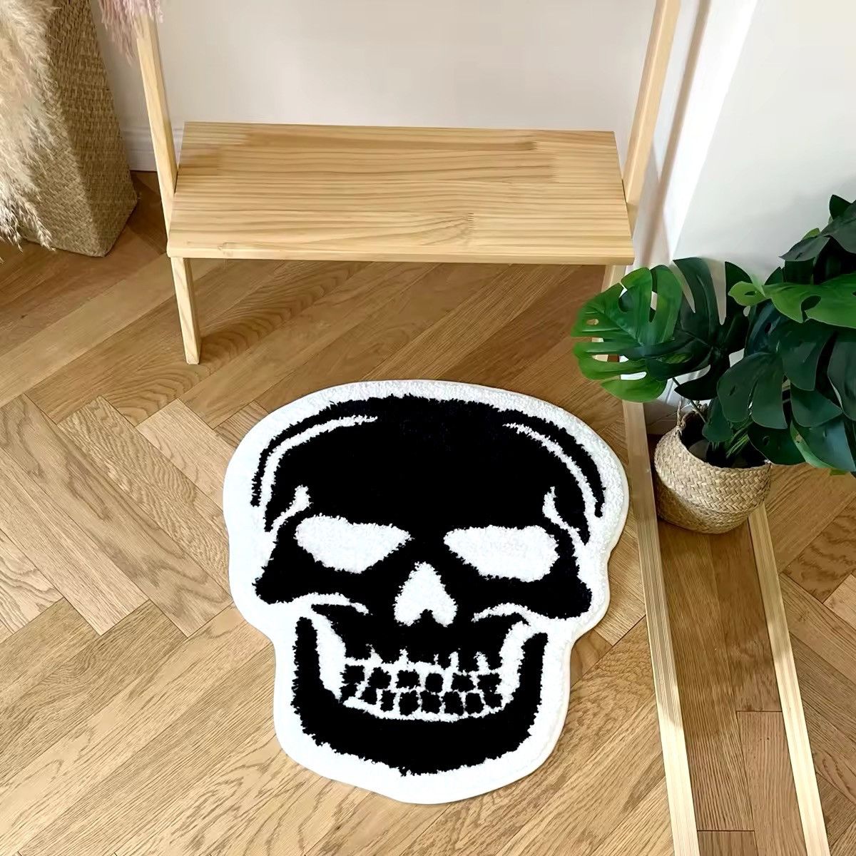 Handmade 3D Handmade Gothic Skull Head Punk Soft Rug Size ONE SIZE - 4 Thumbnail