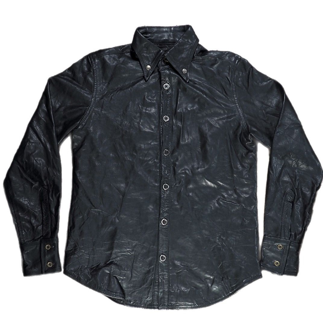 Yasuyuki Ishii Yasuyuki Ishii Leather Dress Shirt Size US S / EU 44-46 / 1 - 2 Thumbnail