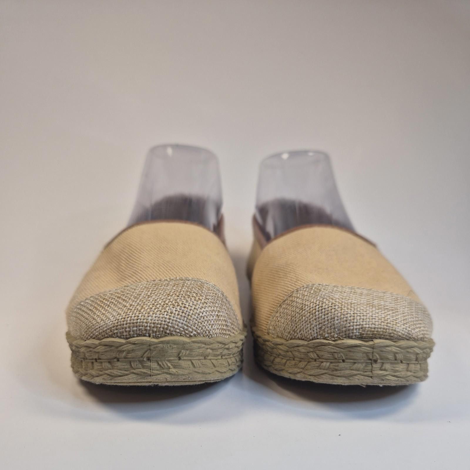 Fossil CORAL Flats Women 5 Burlap Roping Casual Slip Loafers Mocs Size US 5 / IT 35 - 6 Thumbnail