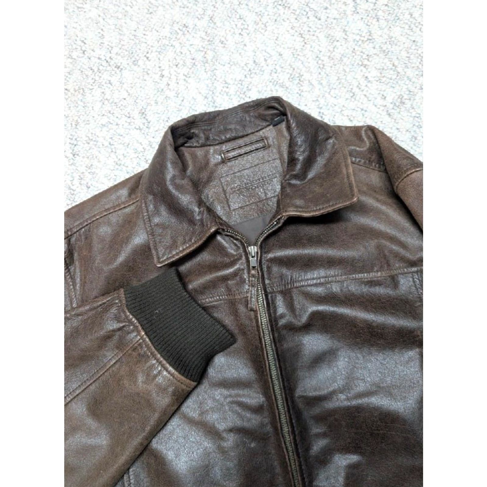 Roundtree & Yorke VINTAGE Roundtree & Yorke BOMBER Jacket Leather 44 Mens Patina 1990s Brown Flight Flyers Air Force L Size US L / EU 52-54 / 3 - 3 Thumbnail
