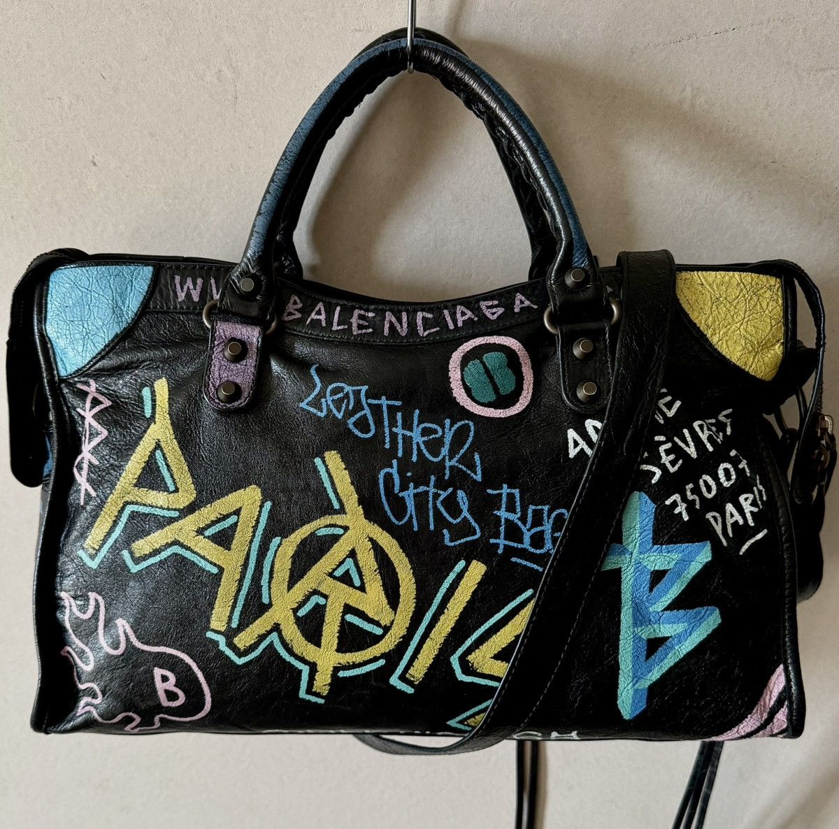Balenciaga Balenciaga - Demna - 2017 Classic City Graffiti Lambskin Bag Size ONE SIZE - 5 Thumbnail