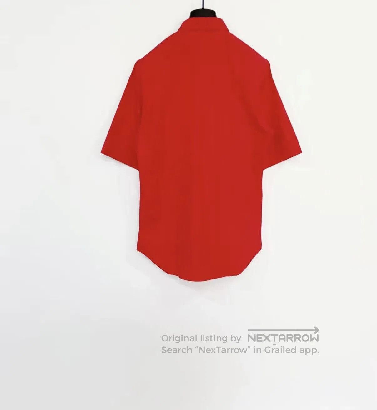 Dior Red Short Sleeve Button-Up Shirt with Stripe. Size US M / EU 48-50 / 2 - 5 Thumbnail