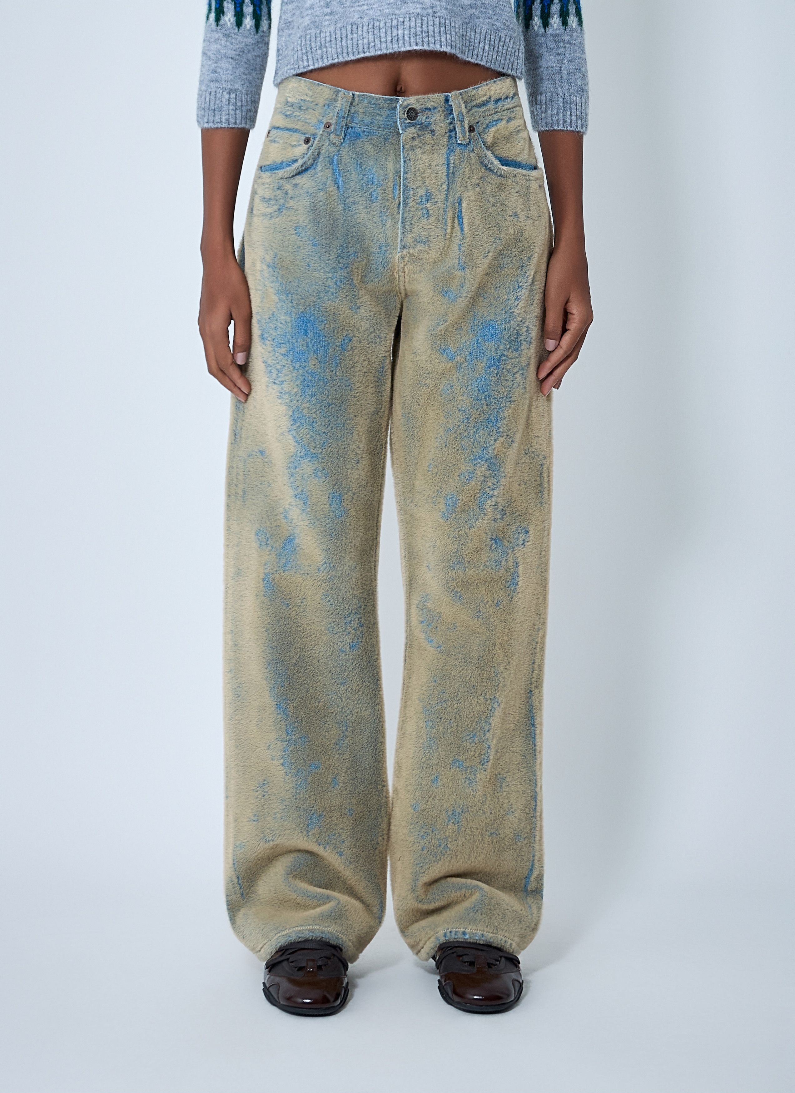 Acne Studios Flocked Denim Jeans Size 28" / US 6 / IT 42 - 1 Thumbnail
