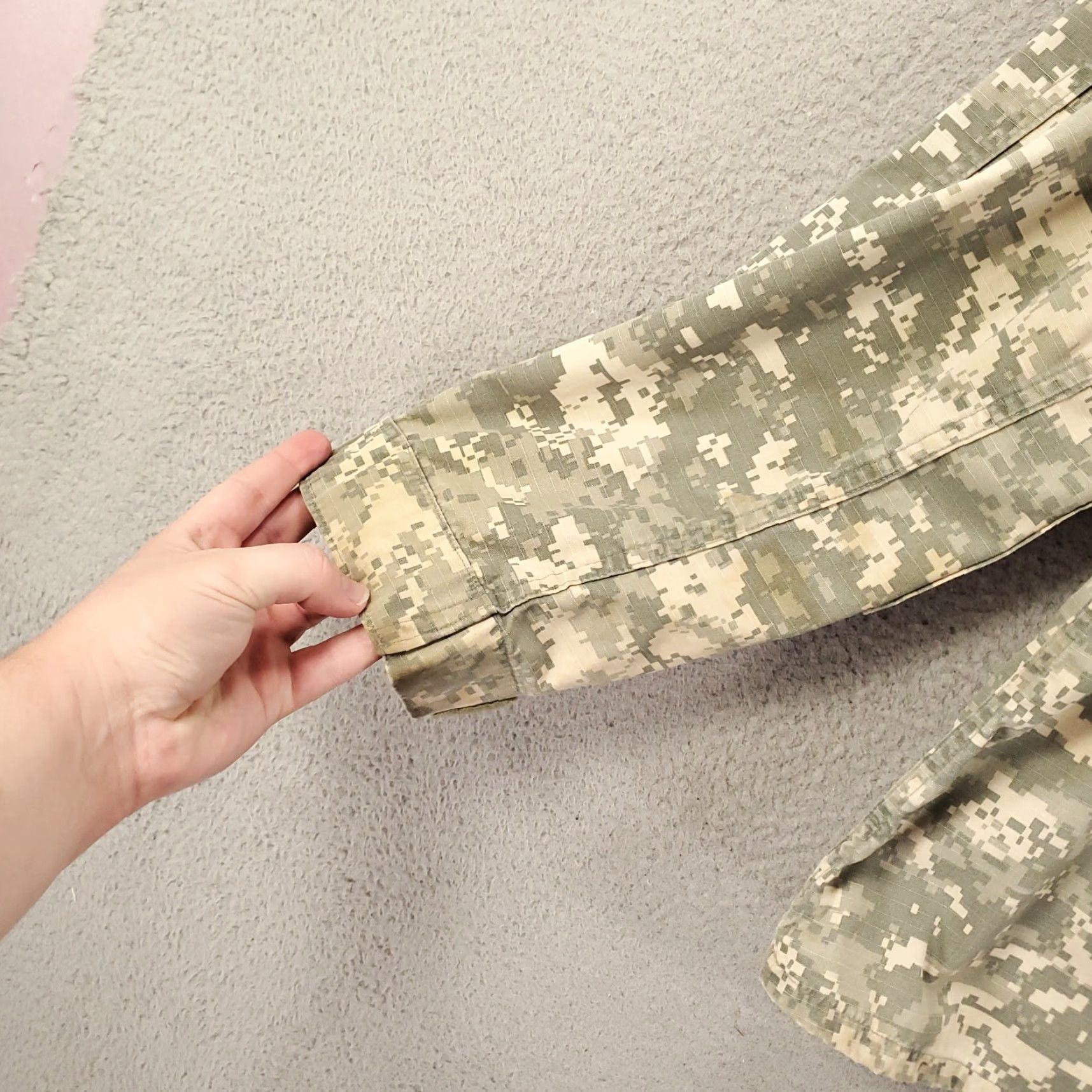 Propper VINTAGE PROPPER USA Army Jacket Mens Large Zip Up ACU Combat Uniform Digital Camo Ripstop Poplin Size US L / EU 52-54 / 3 - 5 Thumbnail