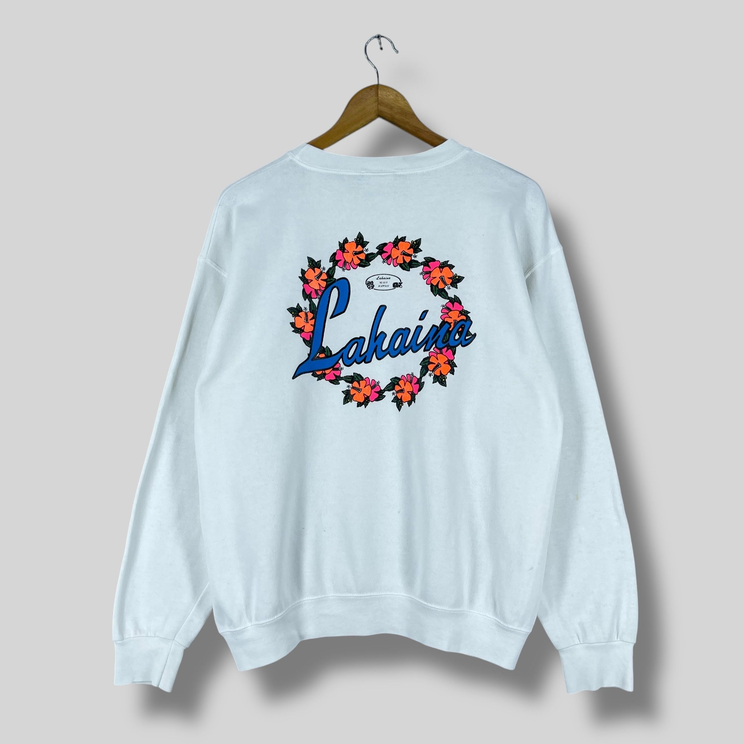 Vintage 90s LAHAINA Hawaii Back Hit Printed Sweatshirt