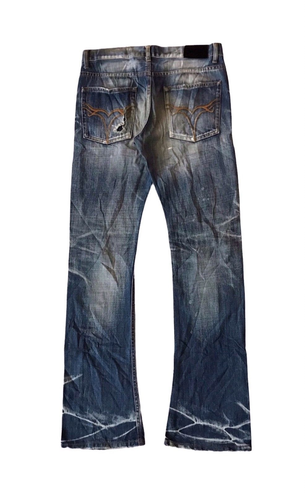 JACKROSE JACK ROSE DISTRESSED BLEACH TROUSER PANTS Size US 32 / EU 48 - 4 Thumbnail