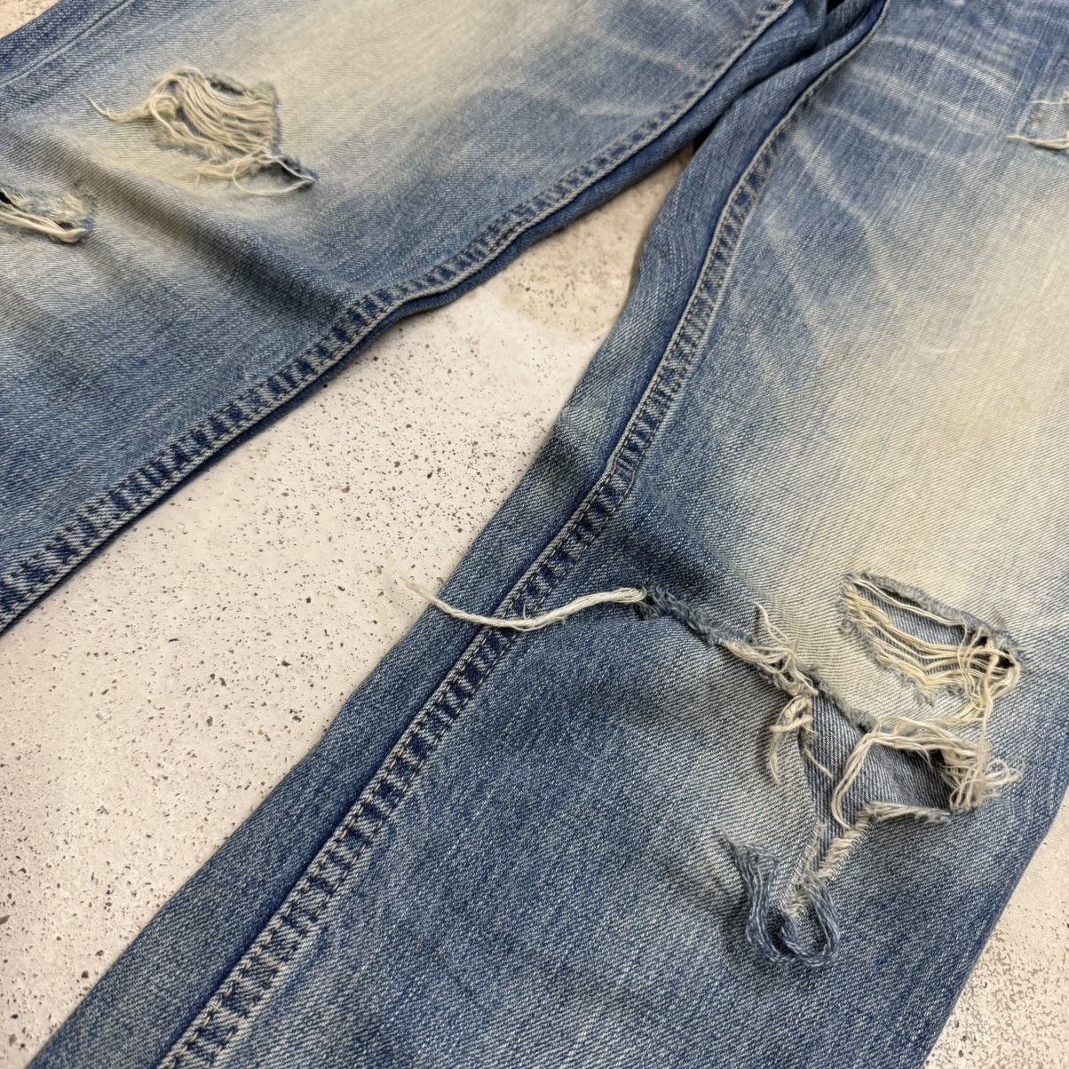 Japanese Brand Freaks Store Distressed Mud Whisker Denim Pants Size 28" / US 6 / IT 42 - 6 Thumbnail