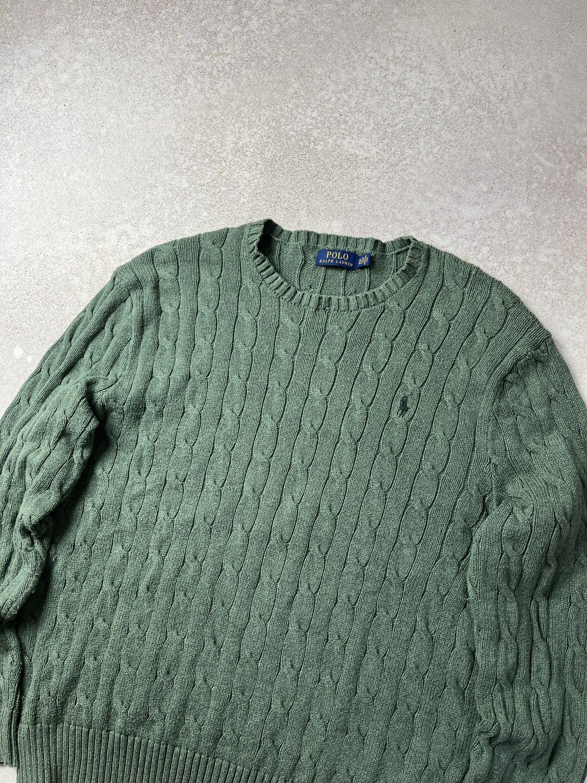 Polo Ralph Lauren DDP Polo Ralph Lauren Cable-Knit Sweater Small Logo Size US XL / EU 56 / 4 - 2 Thumbnail