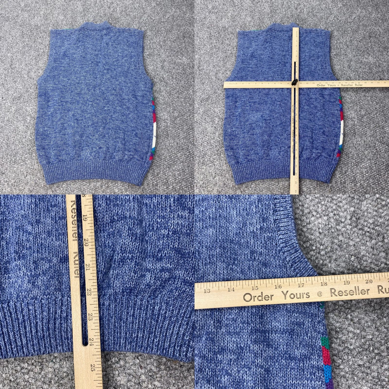Vintage VINTAGE Koret City Blues Sweater Vest Women's Small Blue Geometric Knit Retro Size S / US 4 / IT 40 - 8 Thumbnail