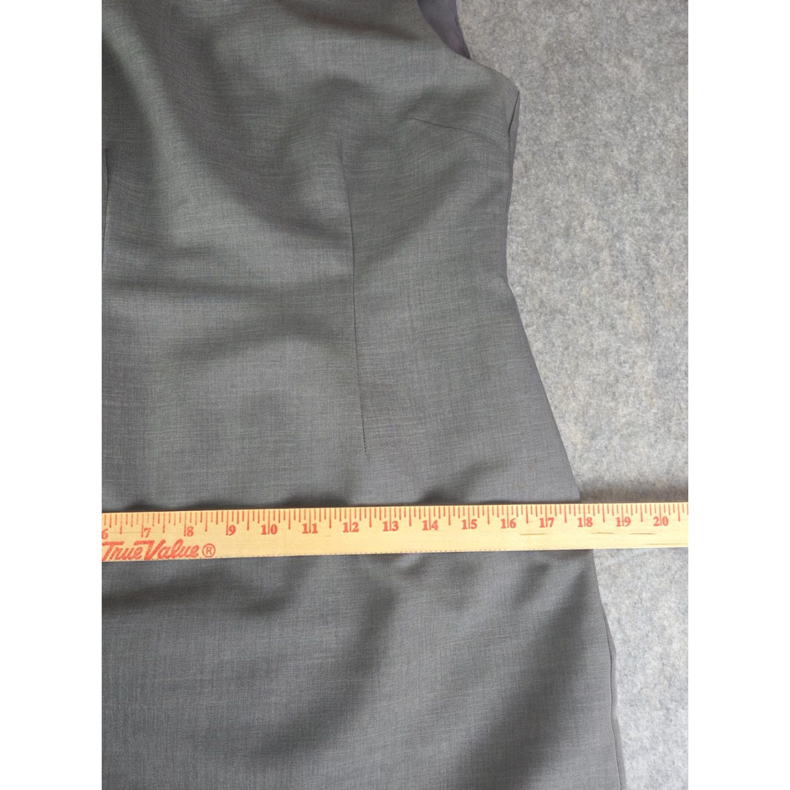 Kasper Kasper Tank Dress Kasper Separates Gray Sleeveless Knee Length Zip Back Slit Lined Petite 2P Women’s Workwear Casual Daytime Size XS / US 0-2 / IT 36-38 - 7 Thumbnail