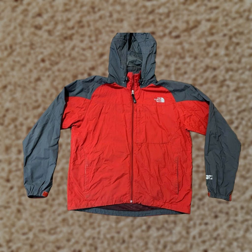The North Face The North Face Windbreaker Jacket Hooded Geosphere Red/Orange Gray Men's Large Size US L / EU 52-54 / 3 - 1 Thumbnail