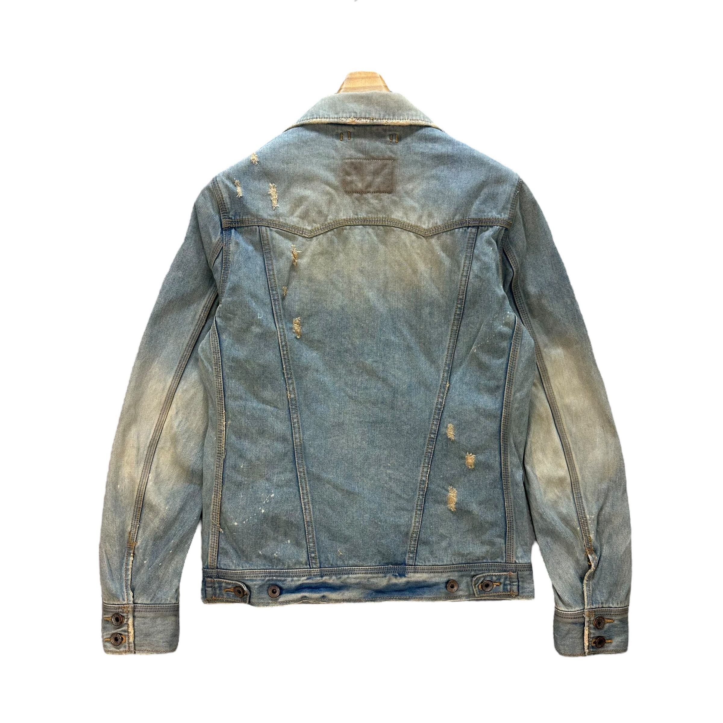 Japanese Brand GENUINE VINTAGE GOA DISTRESS FASHION DENIM JACKET #8764-025 Size US S / EU 44-46 / 1 - 14 Thumbnail