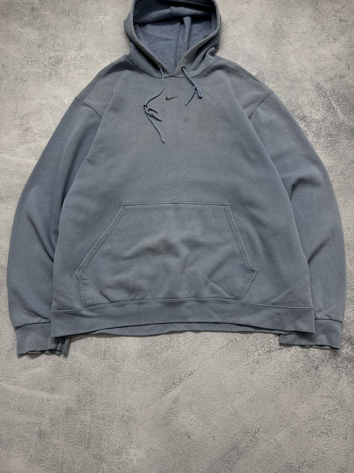Nike Y2K Faded Nike Drill Center Swoosh Hoodie Travis Style 90’s Size US L / EU 52-54 / 3 - 7 Thumbnail