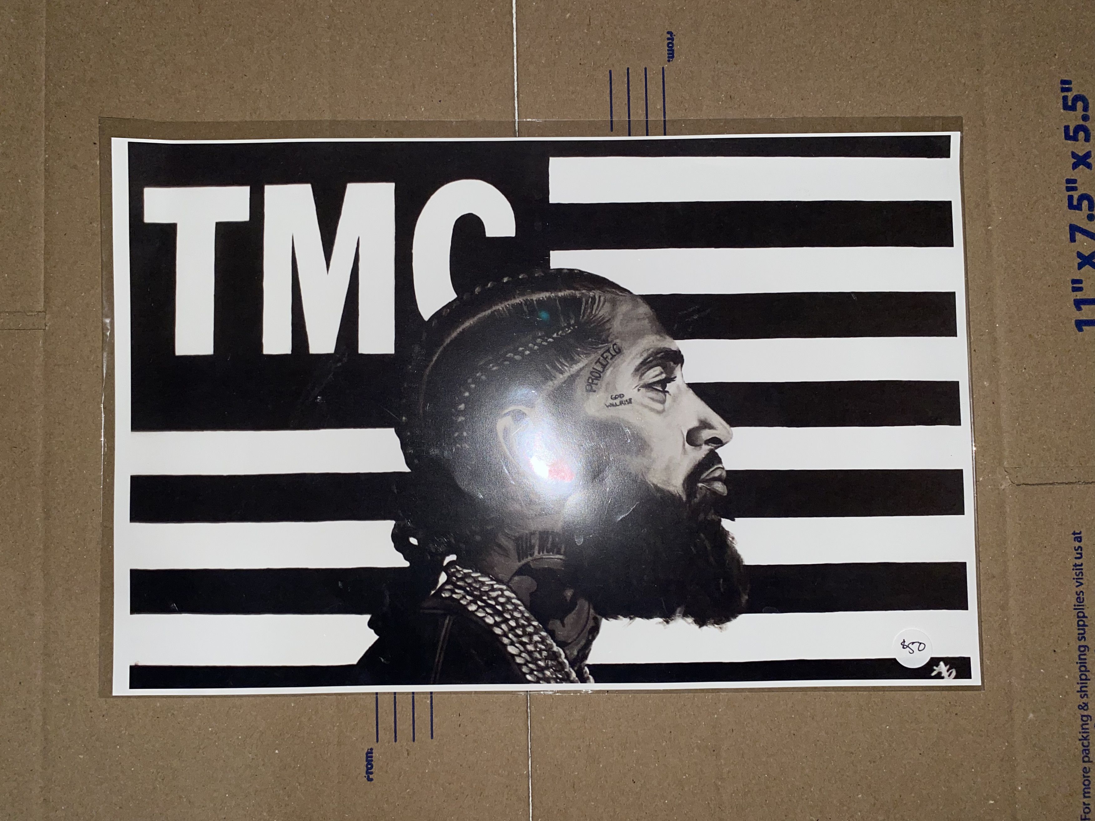 Handmade KOOL dope RARE Nipsey Hussle Hustle TMC Album music print ? Size ONE SIZE - 6 Thumbnail