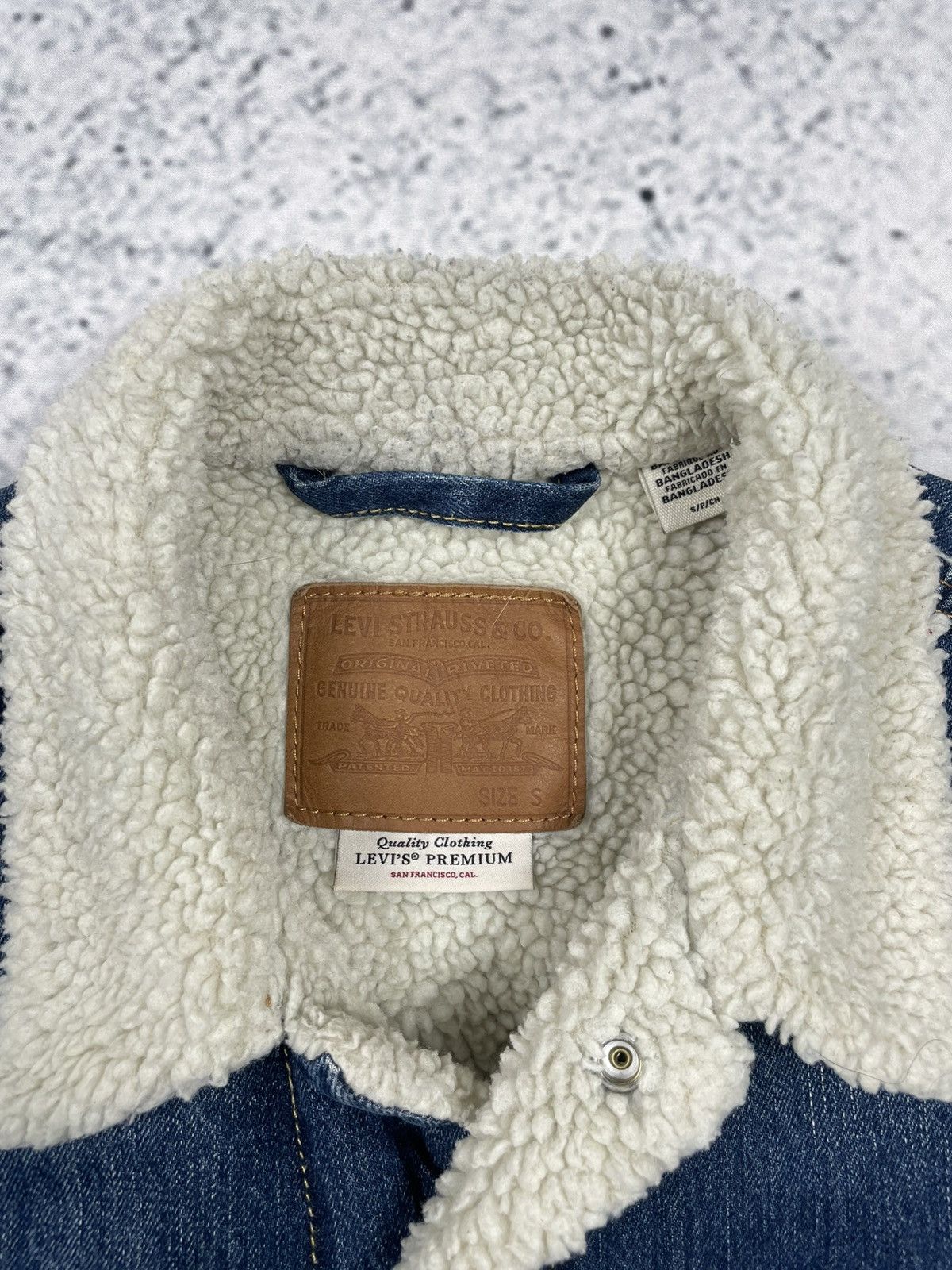 Levi's Levi’s S Premium Blue Sherpa Denim Jacket – Warm Autumn Size US S / EU 44-46 / 1 - 2 Thumbnail