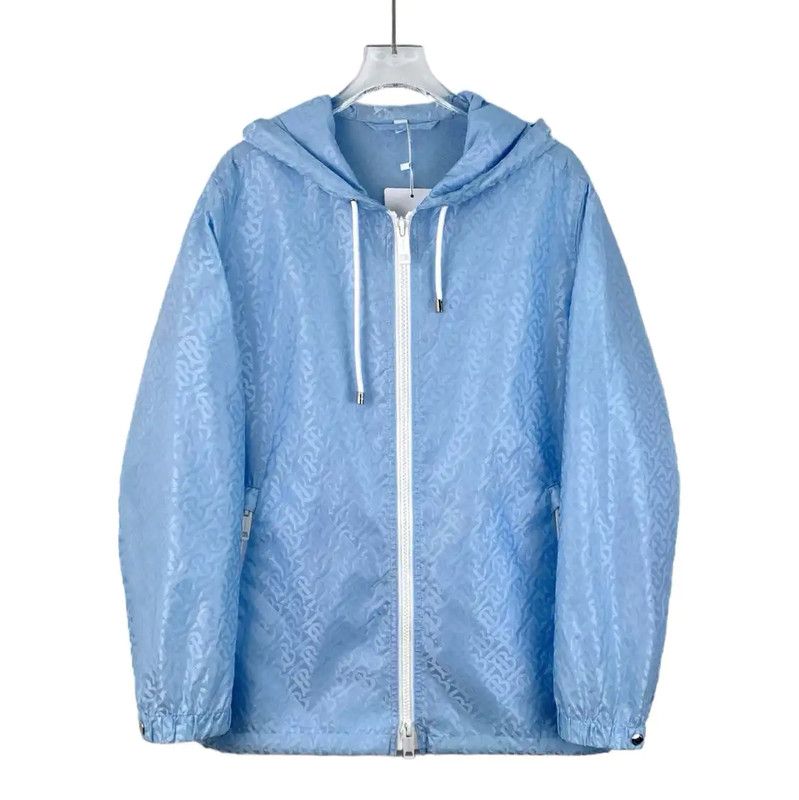 Burberry Burberry Light Blue Nylon Women's Jacket Size M / US 6-8 / IT 42-44 - 1 Thumbnail
