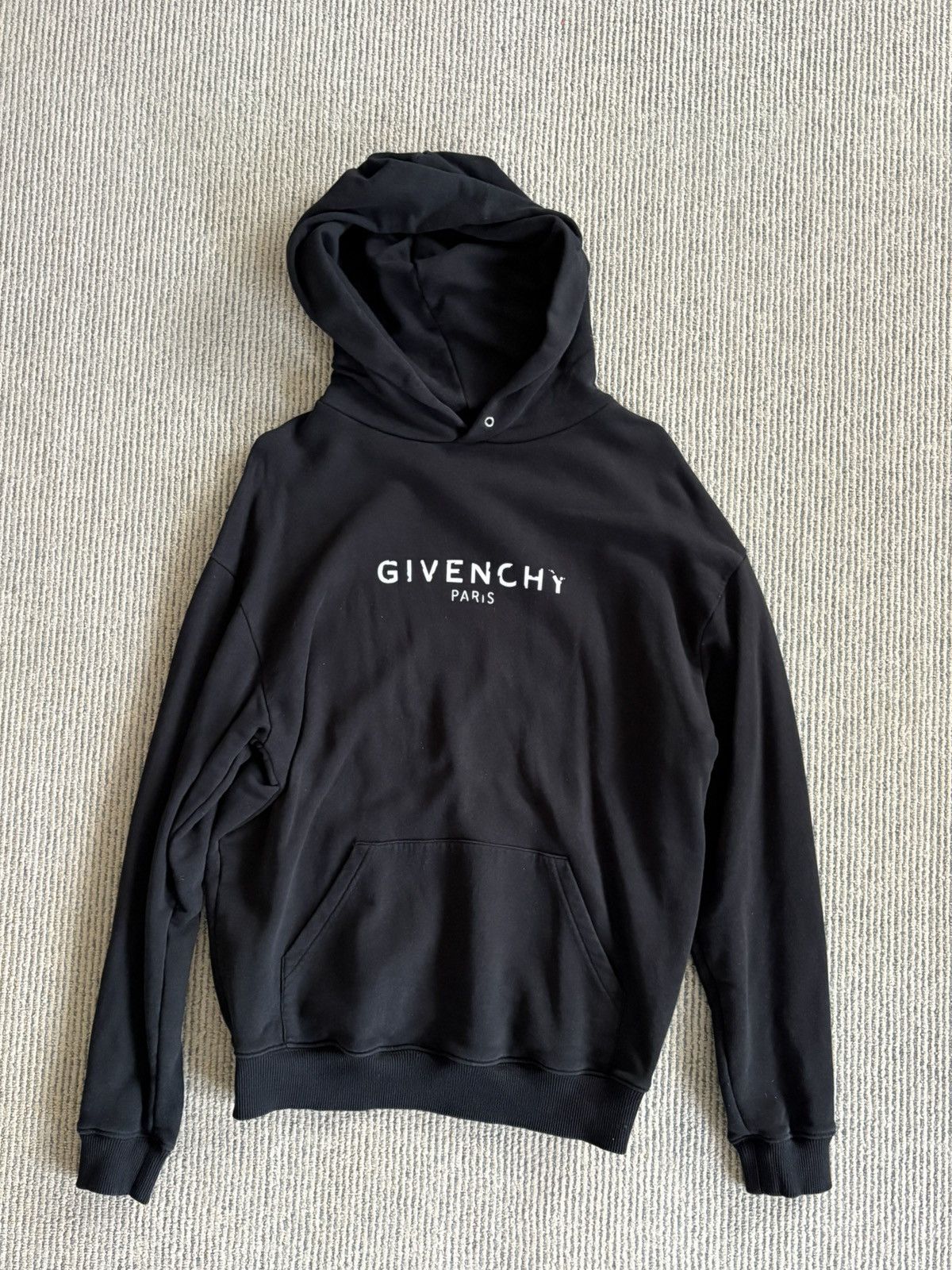 Givenchy Distressed Logo Hoodie Size US S / EU 44-46 / 1 - 1 Thumbnail