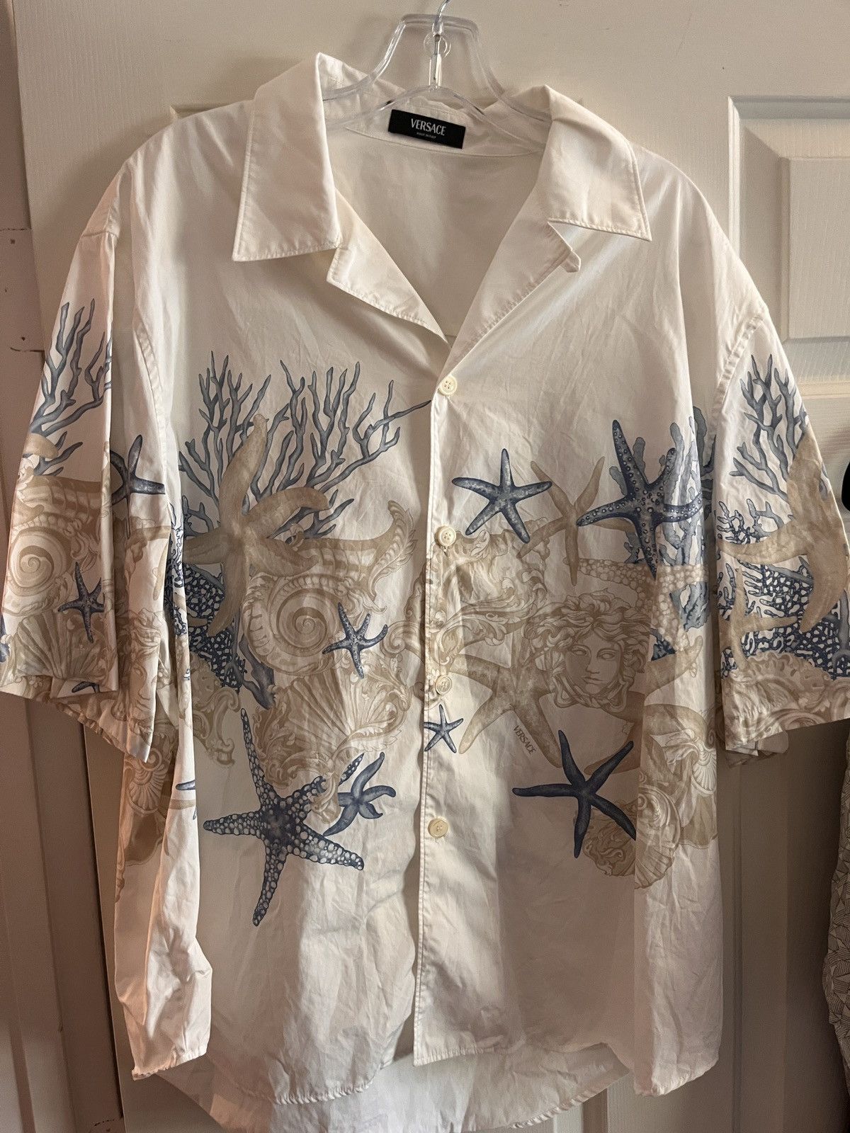 Versace Versace Barocco Sea Print Cotton Button Up Down Shirt Size US XL / EU 56 / 4 - 10 Thumbnail