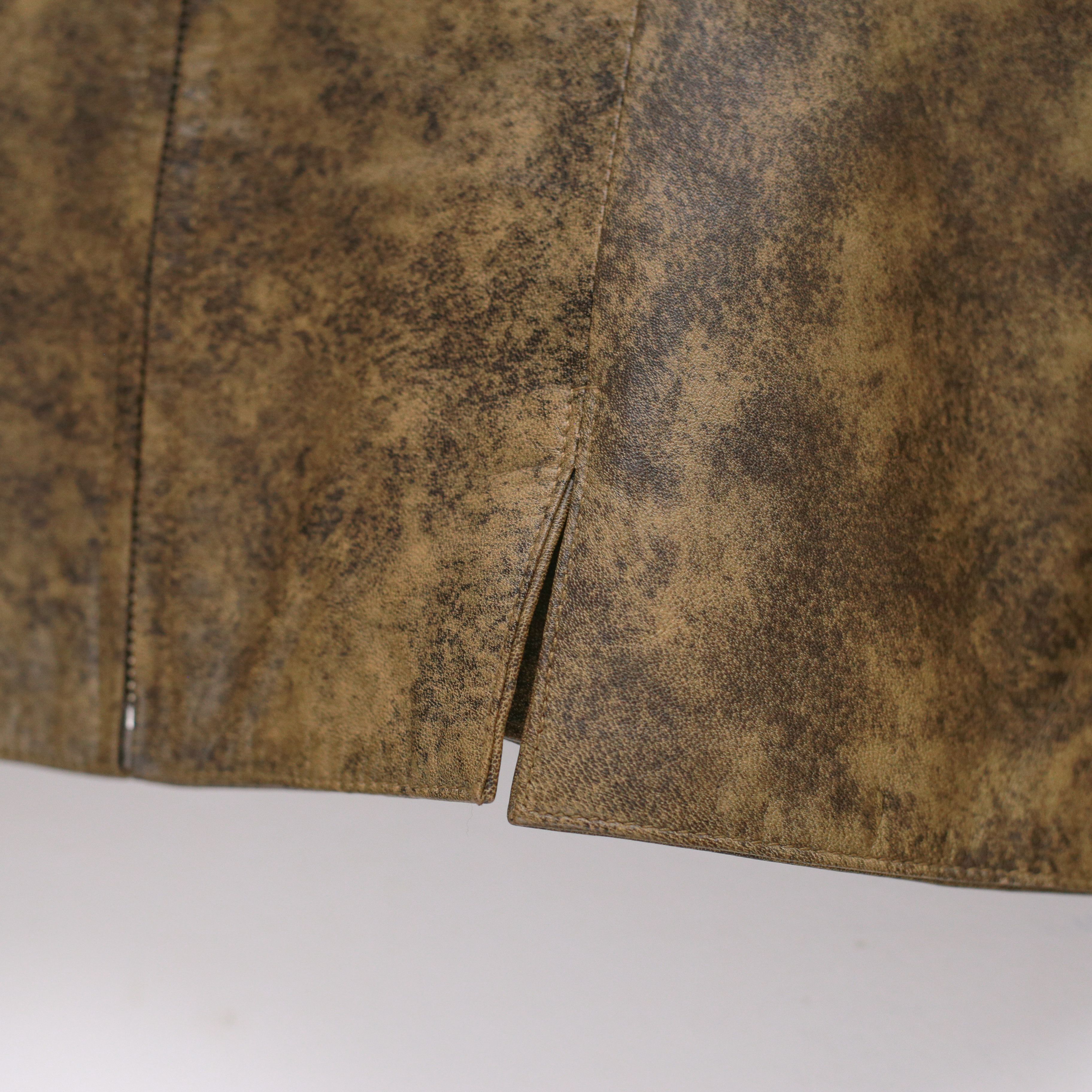 Other Marconi Genuine Leather Metallic Bronze Blazer Biker Jacket Size L / US 10 / IT 46 - 5 Thumbnail