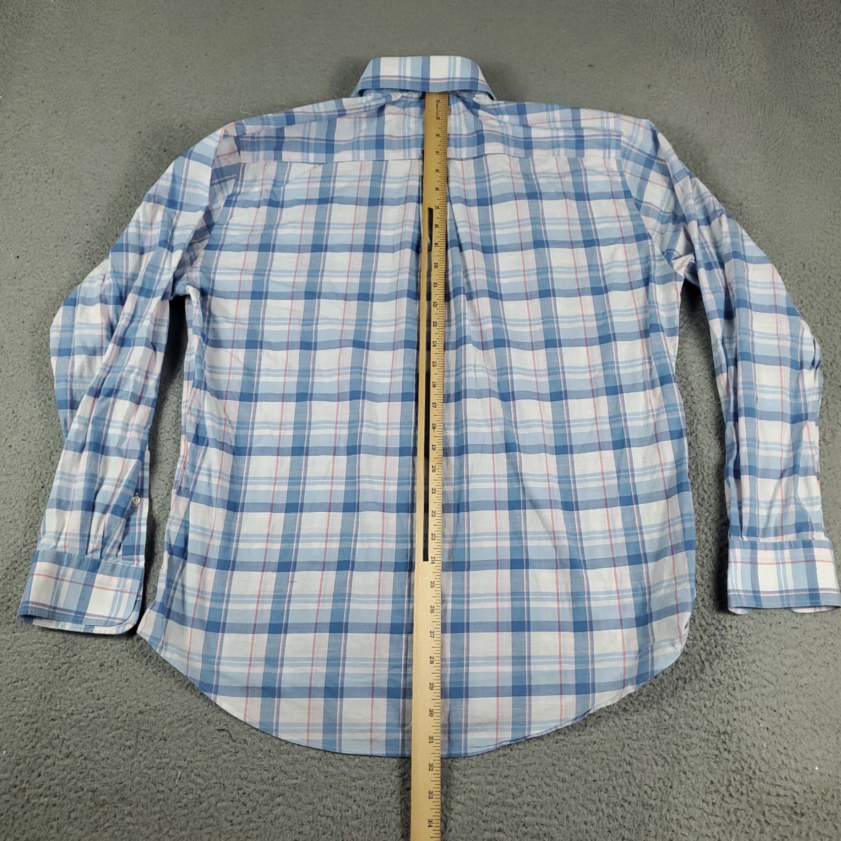 Peter Millar Peter Millar Shirt Mens Size Large Blue Plaid Button-Up Long Sleeve Casual Business Formal Vintage No Size US L / EU 52-54 / 3 - 3 Thumbnail